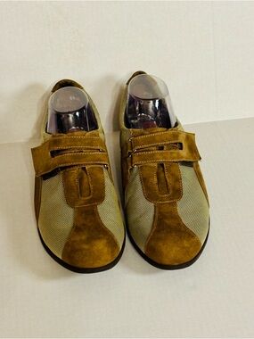 Munro American Sport mens leather and mesh canvas shoes loafers sz 13N